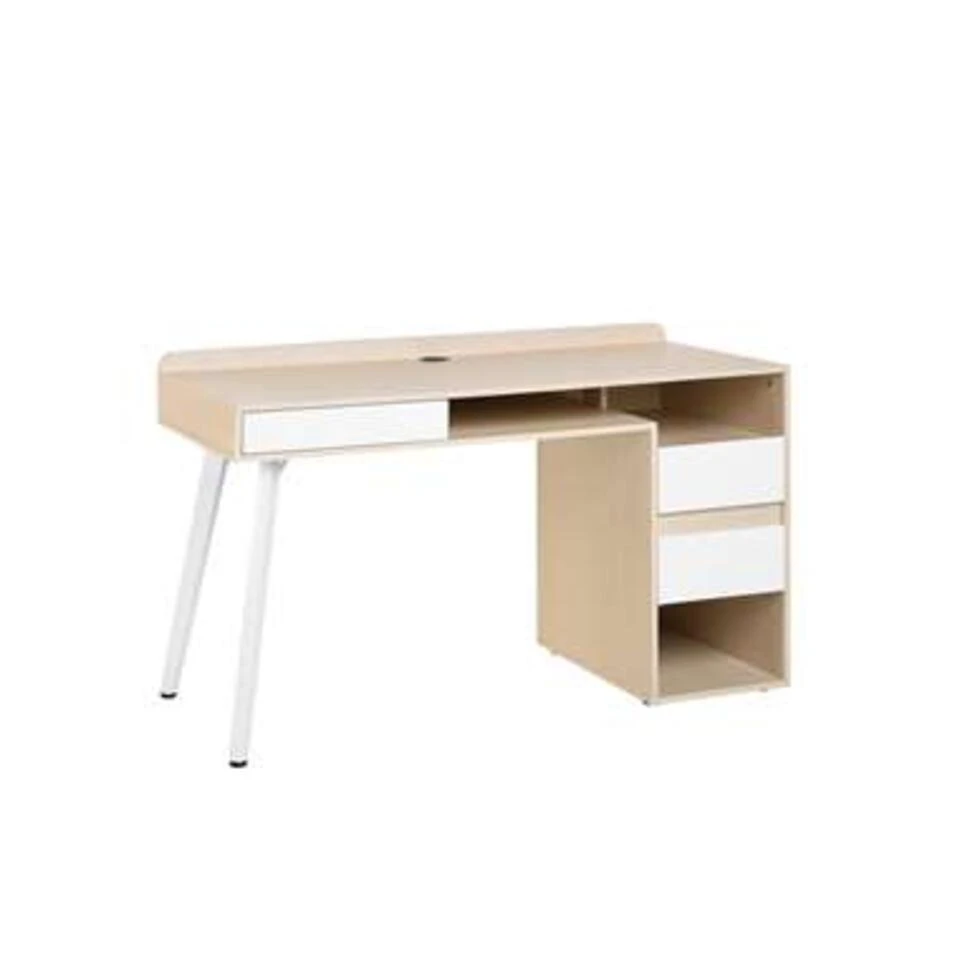 Beliani Bureau CARACAS - Wit Mdf - Afbeelding 3