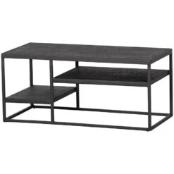 WOOOD Salontafel Buiten Febe - Metaal - Zwart - 40x90x45