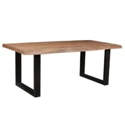Brix - Bruine Eetkamertafel - U Poot - 180 Cm - Mangohout - Eettafel