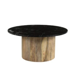 Brix - Salontafel Nova - Mangohout Marmer - 70x70x36