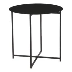 Mica Decorations Mikki Bijzettafel - H40 X Ø40 Cm - Zwart