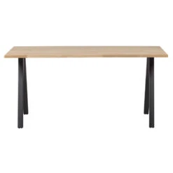 WOOOD Tablo Tafel Met 2-Standen Poot - Eiken/Metaal - 75x160x90