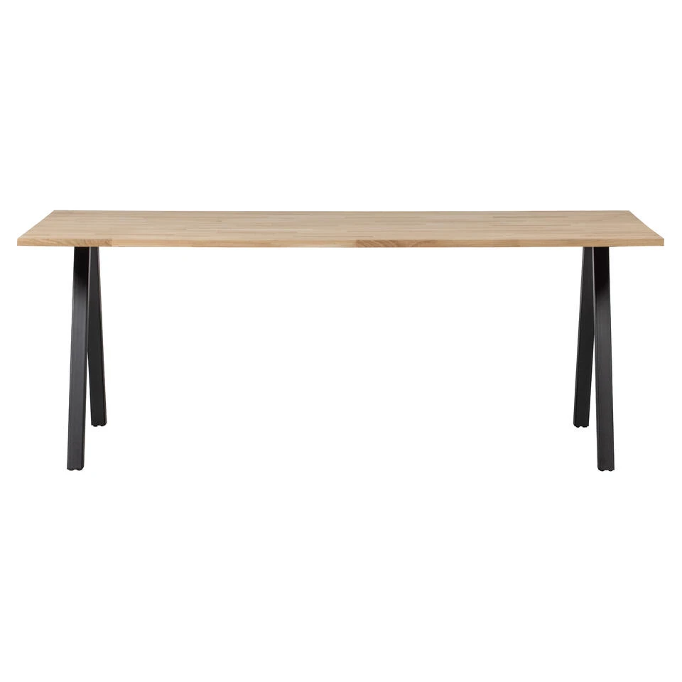 WOOOD Tablo Tafel Met 2-standen Poot - Eiken - 75x220x90