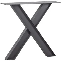 WOOOD Tablo Industrial X-poot 1 Stuks - Metaal - Zwart - 72x79x10