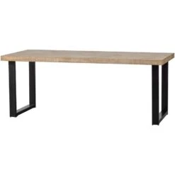 WOOOD Tablo Tafel Visgraat Met U-Poot - Mango - 75x200x90