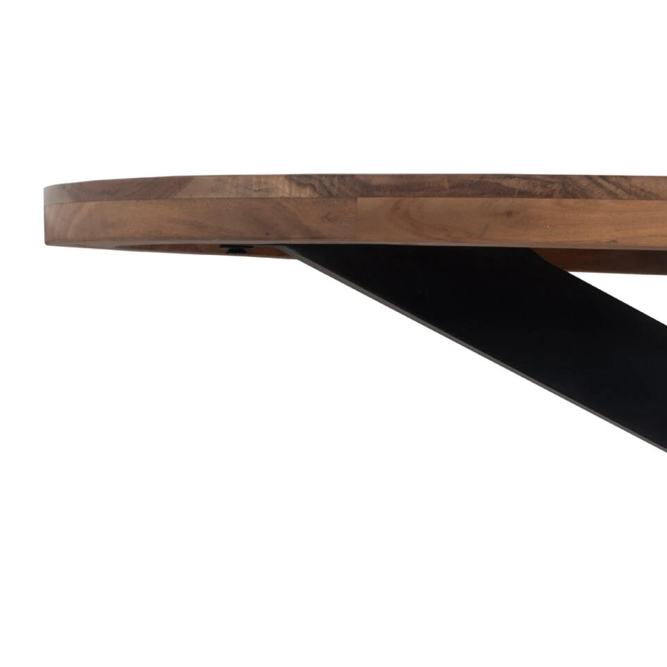 Giga Meubel Eettafel Ovaal - Hout - Metaal - 200x100x77cm - Kim - Afbeelding 4