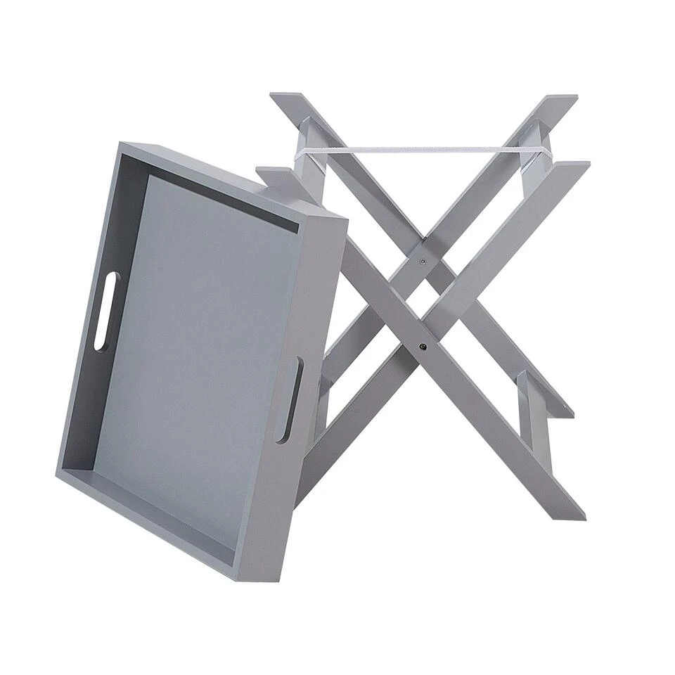 Beliani Bijzettafel CHESTER - Grijs Mdf - Afbeelding 4