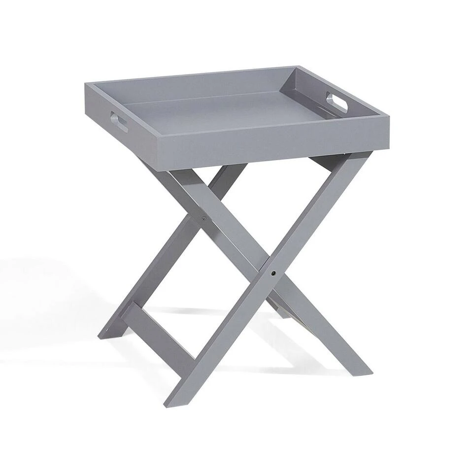 Beliani Bijzettafel CHESTER - Grijs Mdf