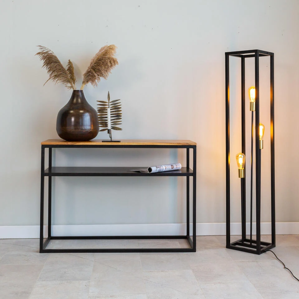 Industriële Sidetable Rafael 100x35 Cm Mangohout 35x100x70 Cm Mangohout - Afbeelding 3