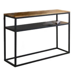 Industriële Sidetable Rafael 100x35 Cm Mangohout 35x100x70 Cm Mangohout