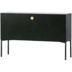 WOOOD Hero Sidetable - Hout/metaal - Zwart - 76x116x35