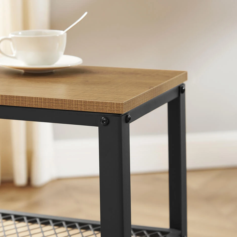 O'DADDY® Wandtafel - Sidetable Industrieel - 60x30x60 - Mangohout - Afbeelding 4