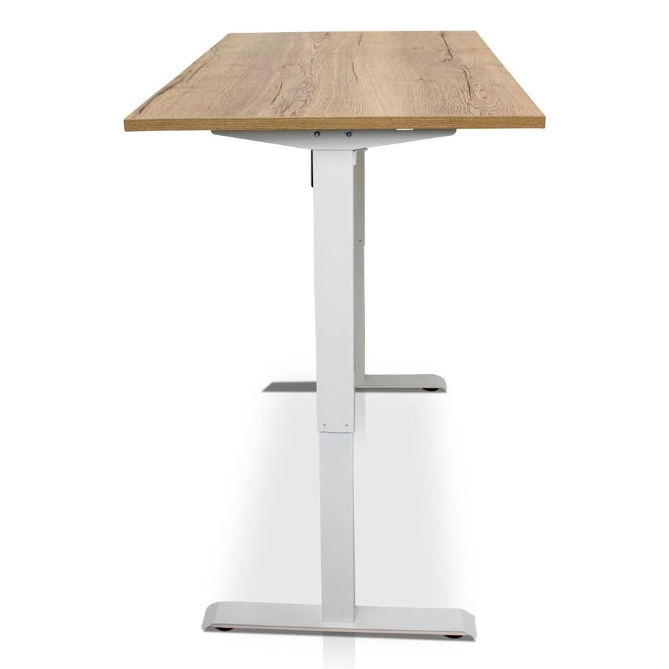 MRC EASY Elektrisch ARBO Zit-sta Bureau - 120x80cm - Wit - Robuust Eiken - Afbeelding 4