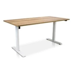 MRC EASY Elektrisch ARBO Zit-sta Bureau - 160x80cm - Wit - Robuust Eiken