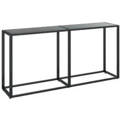 VidaXL Wandtafel 160x35x75,5 Cm Gehard Glas Zwart