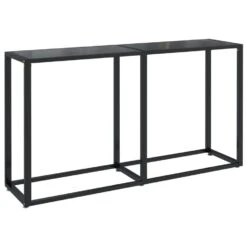 VidaXL Wandtafel 140x35x75,5 Cm Gehard Glas Zwart