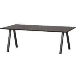 WOOOD Tablo Tafel Met 2-stand Poot - Eiken/Metaal - Zwart - 75x200x90