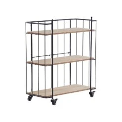 Beliani Keukentrolley GABBS - Zwart Metaal