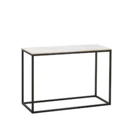 Sidetable Fien Marmer Wit 40x100 Cm - 40x100x70 Cm - Stoneware - Wit