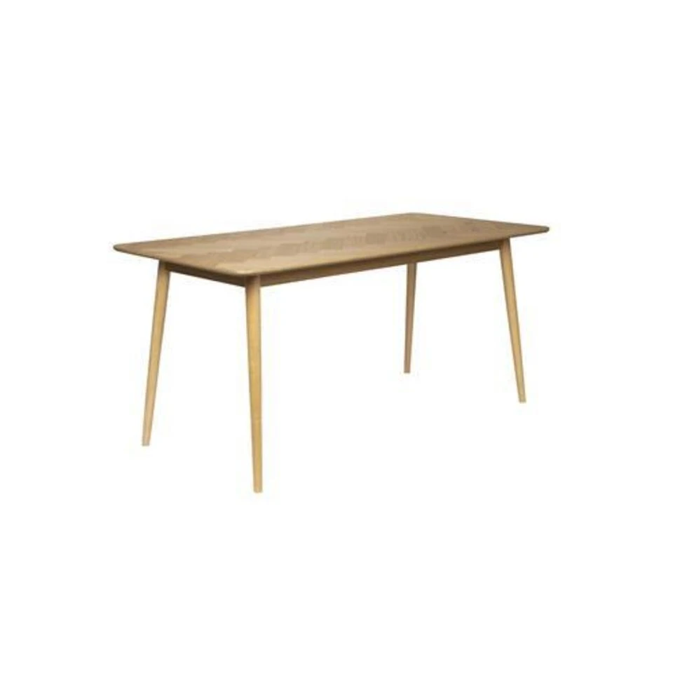 Giga Meubel Eettafel Eikenfineer 160cm - Visgraat - Naturel - Afbeelding 2