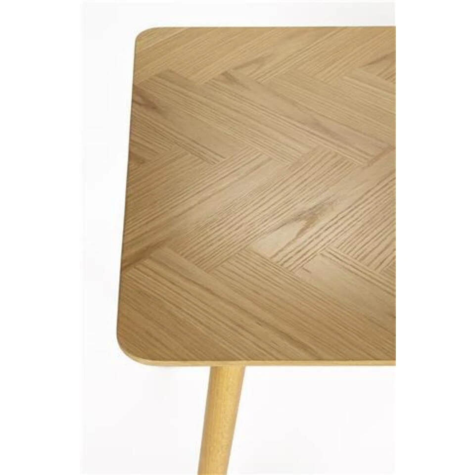Giga Meubel Eettafel Eikenfineer 160cm - Visgraat - Naturel - Afbeelding 3