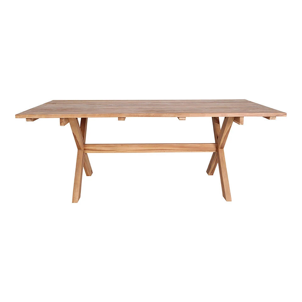 Giga Meubel Eettafel Teakhout 200cm - Naturel - Buitentafel - Afbeelding 3