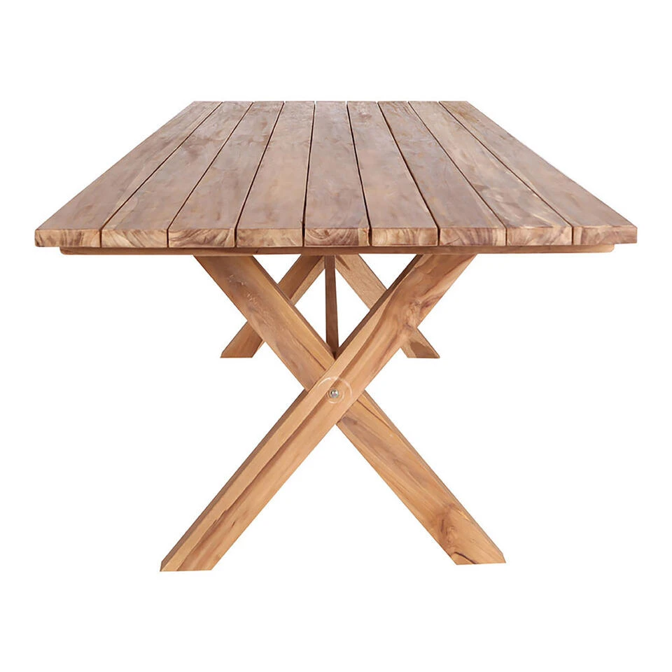 Giga Meubel Eettafel Teakhout 200cm - Naturel - Buitentafel - Afbeelding 4