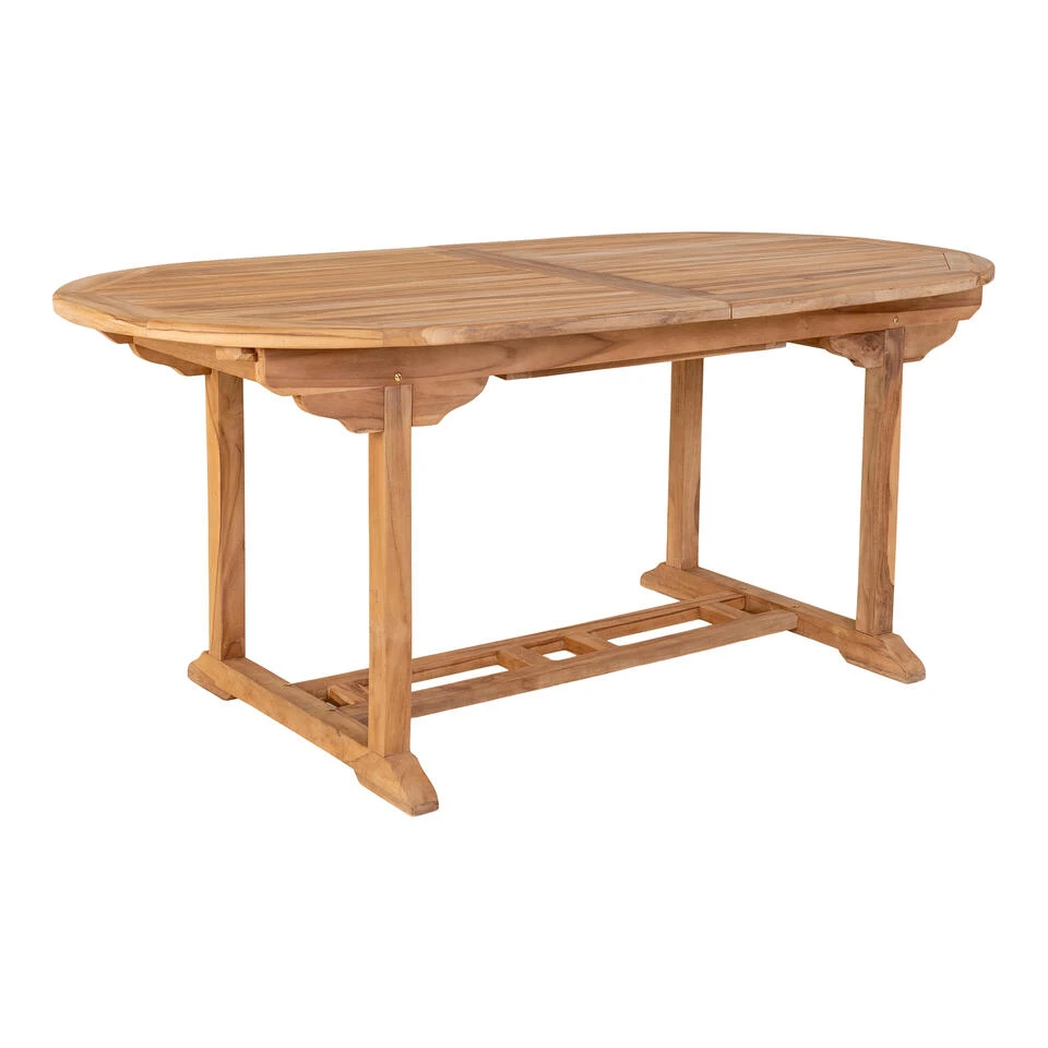 Giga Meubel Eettafel Teakhout 180cm-240cm - Uitschuifbaar - Naturel - Afbeelding 3