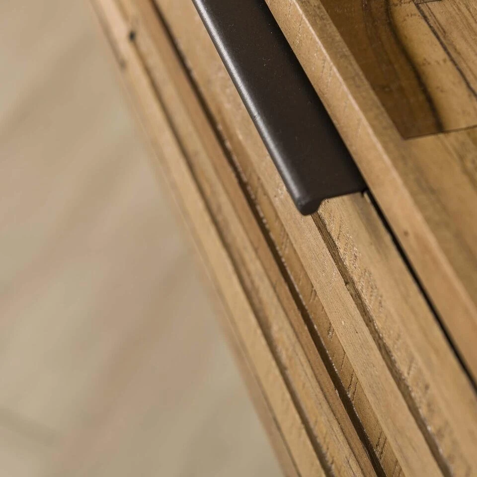 Giga Meubel Haltafel Teakhout - 4 Lades - 30x120x76cm - Naturel - Afbeelding 4