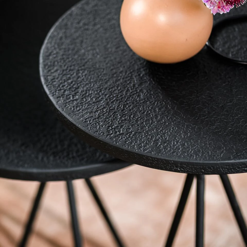 Ties Bijzettafelset Van - Staal - Zwart - Afbeelding 3