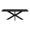 Eettafel Memphis Black 200x100cm - Mangohout - Zwart - Rechthoekig