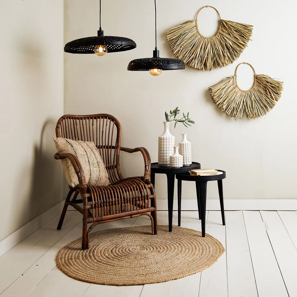 Bijzettafel Tobias - Zwart - Ø43+Ø37cm - Afbeelding 2