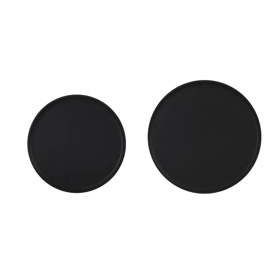 Bijzettafel Tobias - Zwart - Ø43+Ø37cm - Afbeelding 4