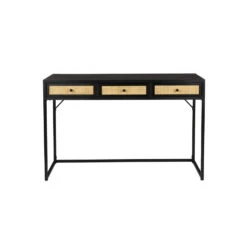Giga Meubel Sidetable Zwart/Naturel - MDF - 40x120x76cm - Sidetable Guuji