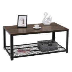 QUVIO Salontafel - QUV1004 - Rustic Dark Brown