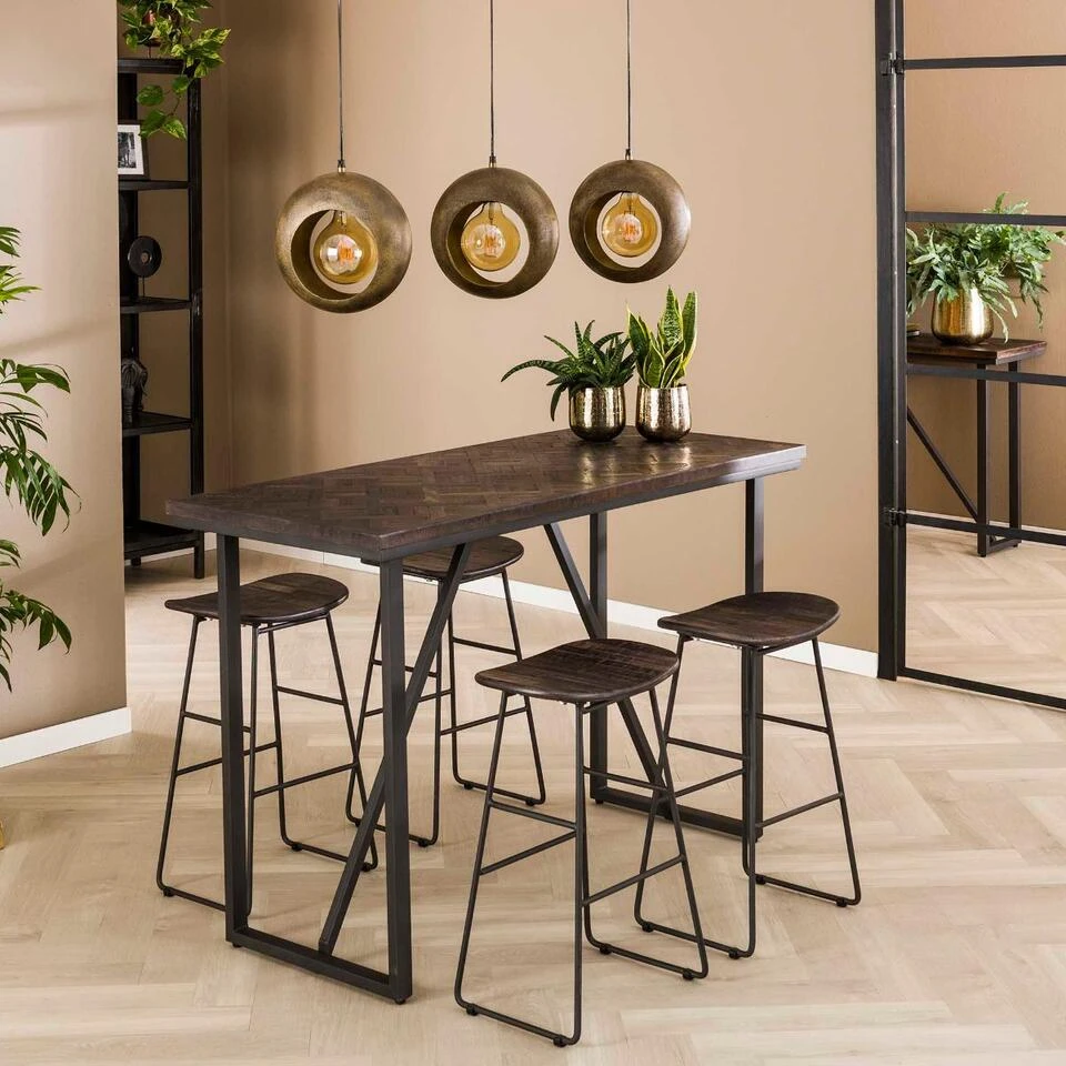 Taeke Bartafel 140x60cm - Hout - Bruin - Afbeelding 2