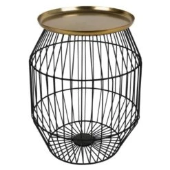 Puur Tieva Bijzettafel - Metaal - Messing