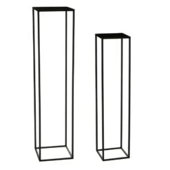 Mica Decorations Goa Bijzettafel - Set Van 2 - H120 Cm - Zwart