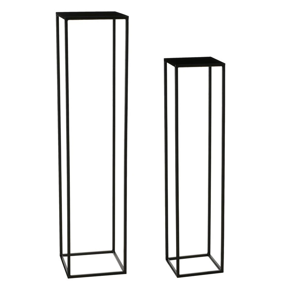 Mica Decorations Goa Bijzettafel - Set Van 2 - H120 Cm - Zwart