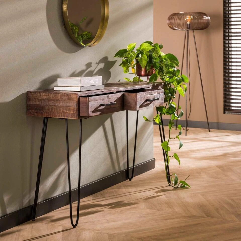 Pastor Sidetable Acacia - Hout - Grijs - Afbeelding 3