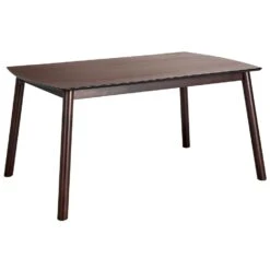 Beliani Eettafel ELBA - Donkere Houtkleur Mdf