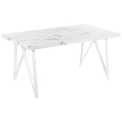 Beliani Eettafel GRIEGER - Wit Mdf