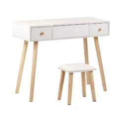 Beliani Kaptafel BRIOUDE - Wit Vezelplaat