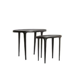 Bijzettafel Arica - Zwart - 70x33x53cm