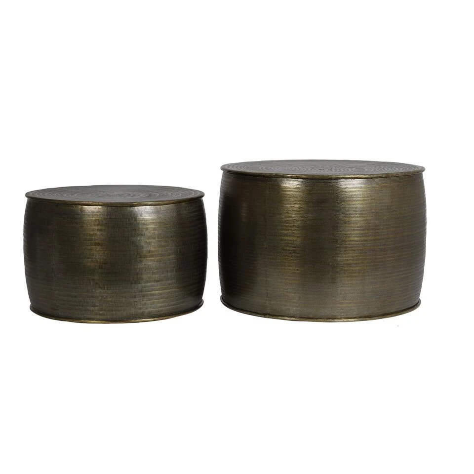 Bijzettafel Orne - Antiek Brons - Ø60+Ø50cm