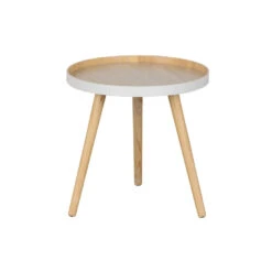 WOOOD Sasha Bijzettafel - MDF - Naturel - 41x41x40.5