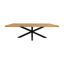 Furndea Morada Eettafel Industrieel Rechthoek Mangohout - 76x100x200 Cm