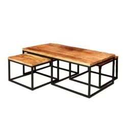 Furndea Morada Salontafel Industrieel Rechthoek - Set Van 3 - 120 Cm