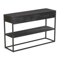 Furndea Morada Sidetable 2-lades Zwart - 35x120x76 Cm