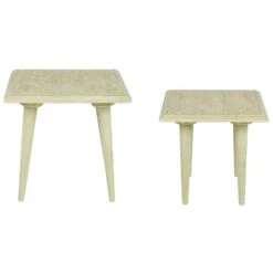 Beliani Tafelset BELIDHA - Groen Mangohout